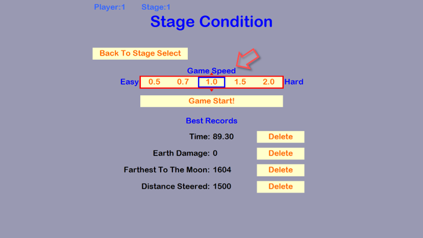 You can choose the game speed you like.