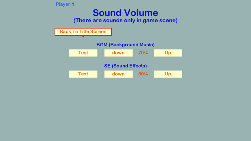 Sound Volume Settings